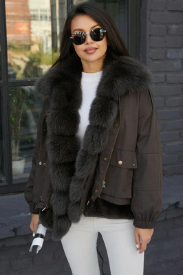 Женский пуховик 2025 модный с молнией