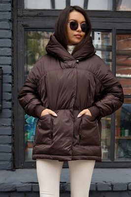 Зимний пуховик без меха Btn Button