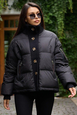 Женский короткий пуховик 2025-2026 оверсайз