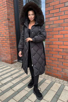 Зимний пуховик женский с капюшоном Vivilona