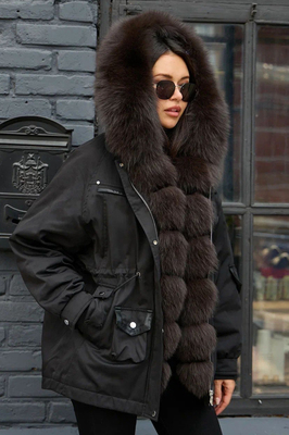 Пуховик Vivilona с мехом вдоль молнии